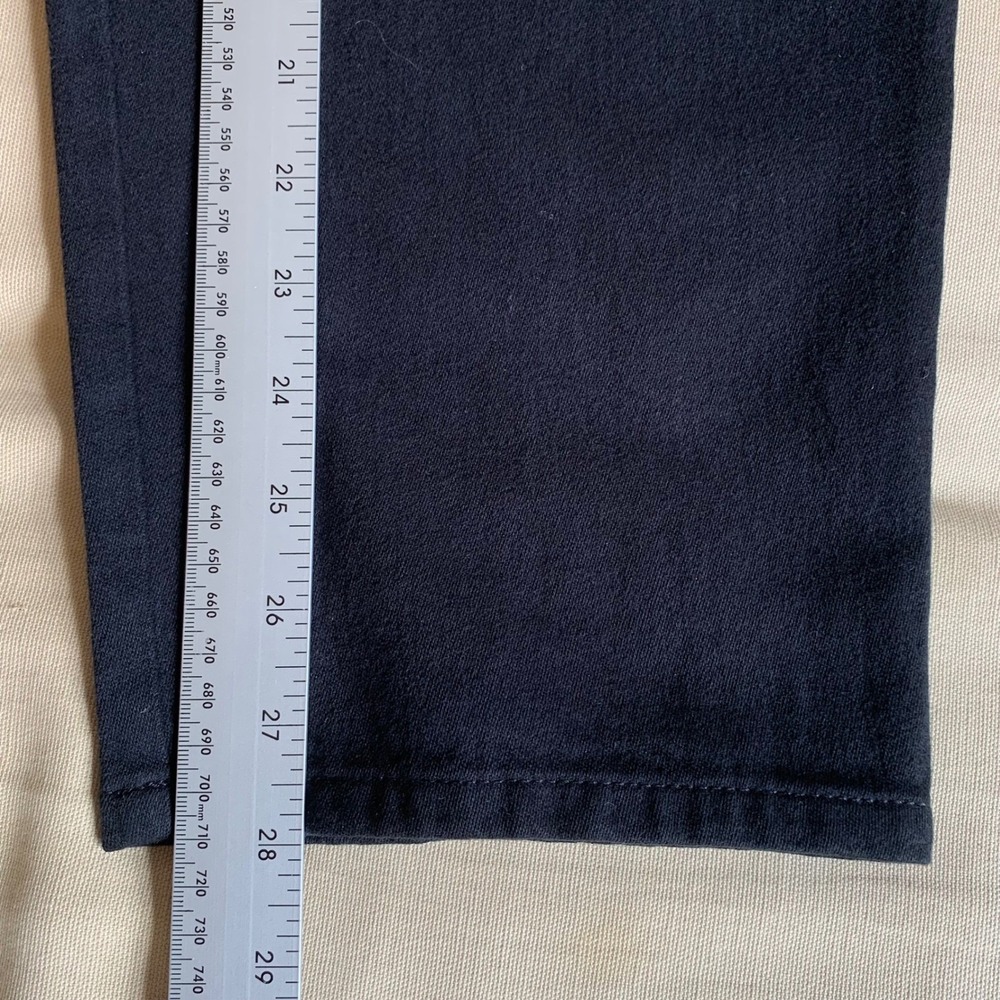 EILEEN FISHER Black Organic Cotton Straight Leg Ankle Pants Womens L Minimalist - Picture 11 of 13